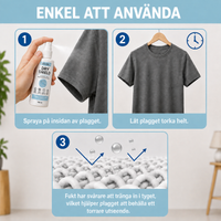 Behandlar plagget - inte huden
